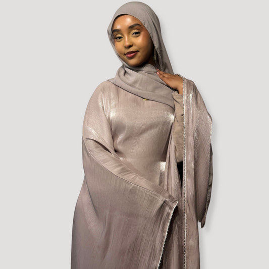 Pink Butterfly Abaya
