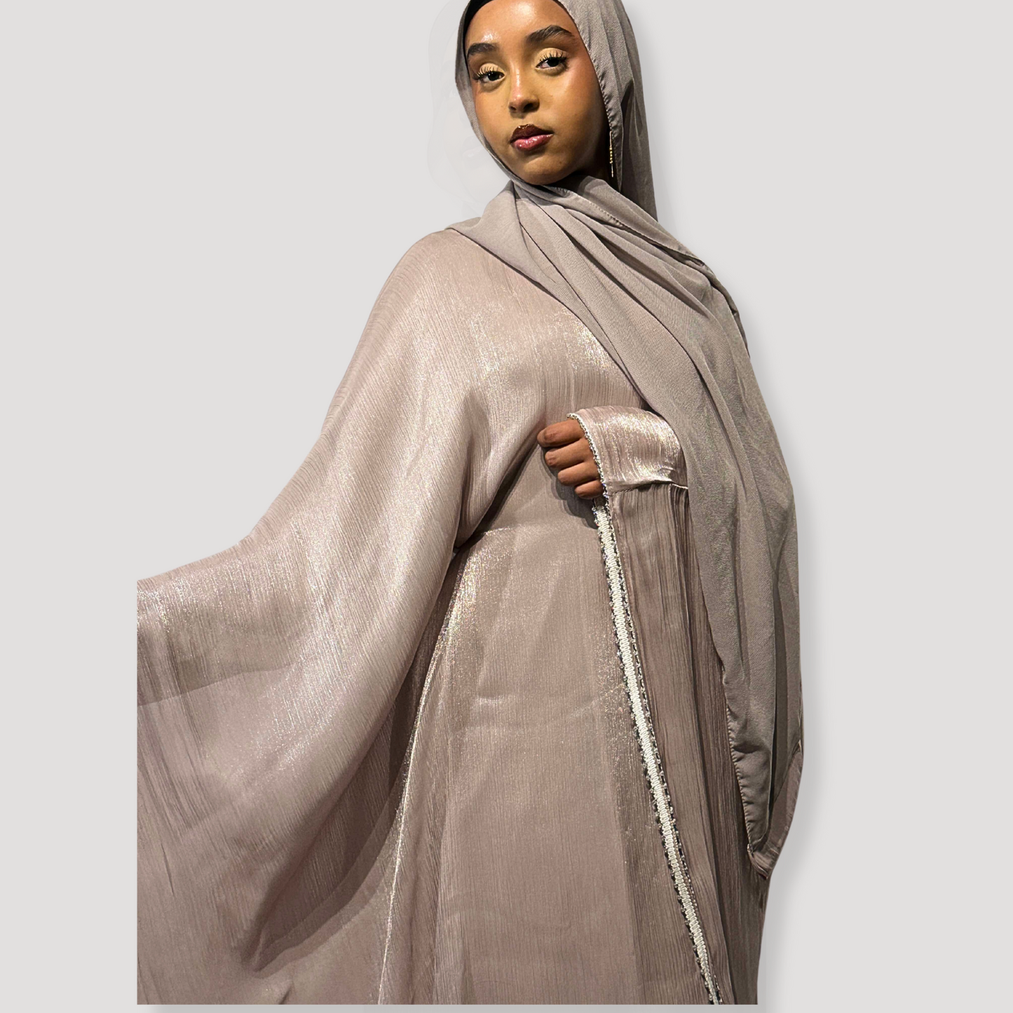 Pink Butterfly Abaya