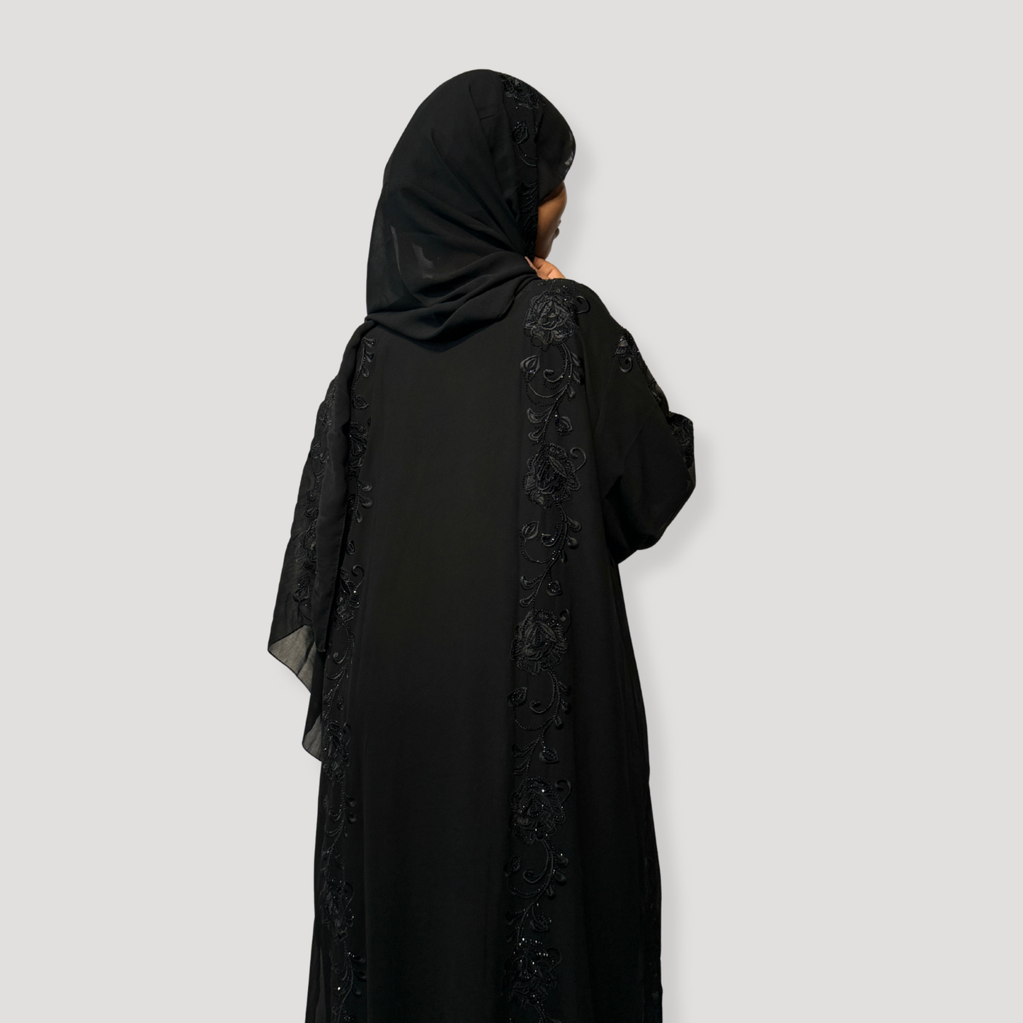 Chiffon Abaya with details