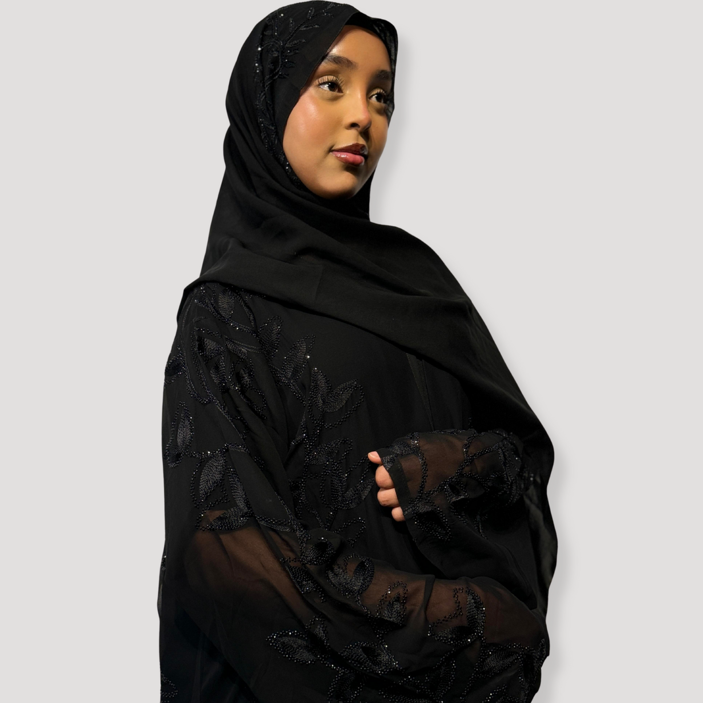 Single chiffon  abaya